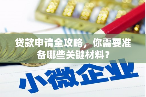 曲水贷款申请全攻略，你需要准备哪些关键材料？