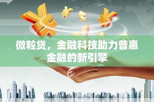 保税区微粒贷，金融科技助力普惠金融的新引擎