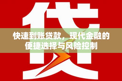 永寿快速到账贷款，现代金融的便捷选择与风险控制