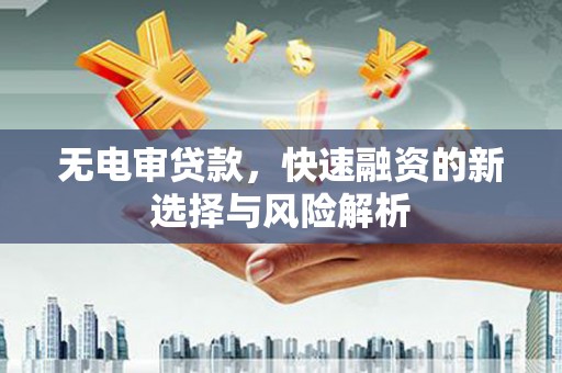 新平无电审贷款，快速融资的新选择与风险解析