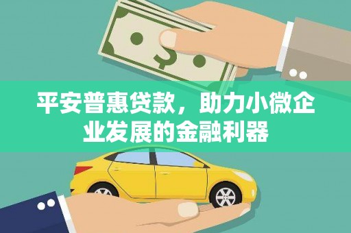 会理平安普惠贷款，助力小微企业发展的金融利器