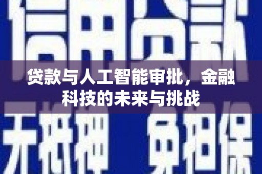 新竹贷款与人工智能审批，金融科技的未来与挑战