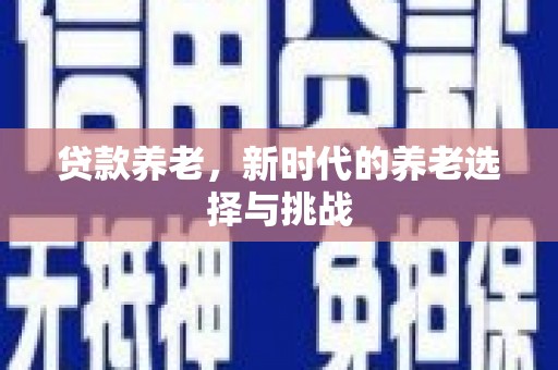 义竹贷款养老，新时代的养老选择与挑战