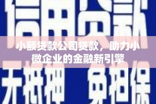 东昌小额贷款公司贷款，助力小微企业的金融新引擎